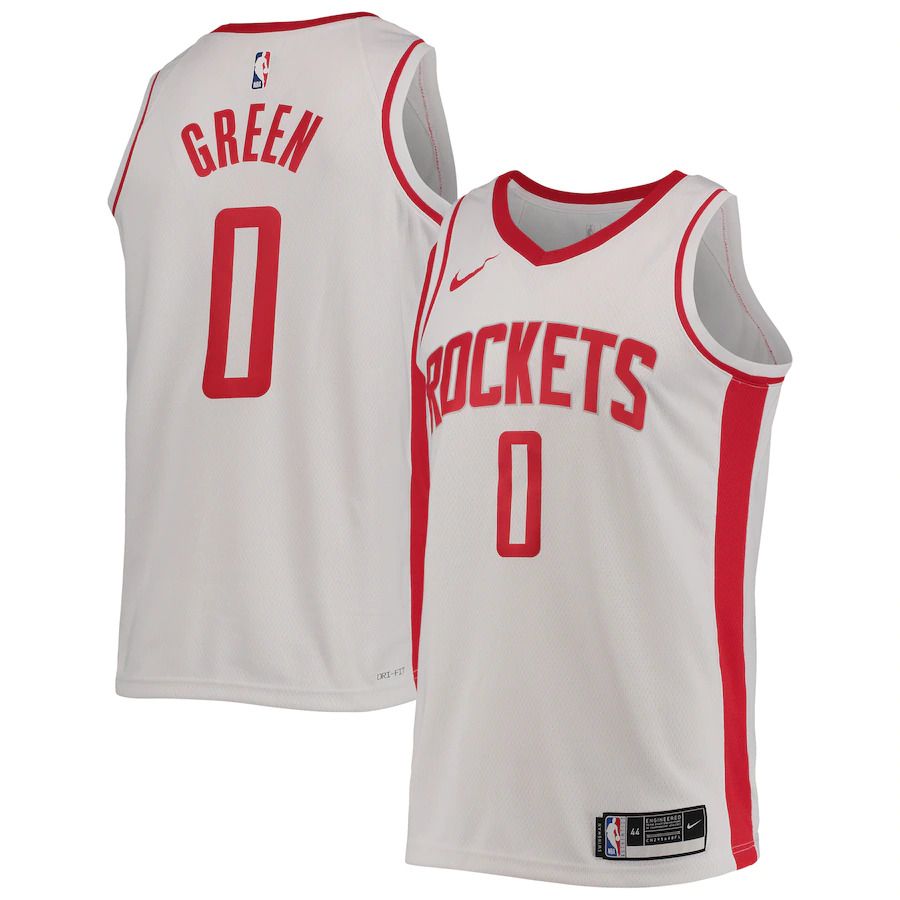 Men Houston Rockets #0 Jalen Green Nike White Swingman NBA Jersey